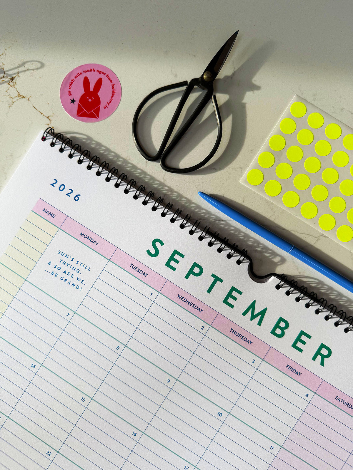 2026 Forget-Me-Not Calendar FAMILY EDITION