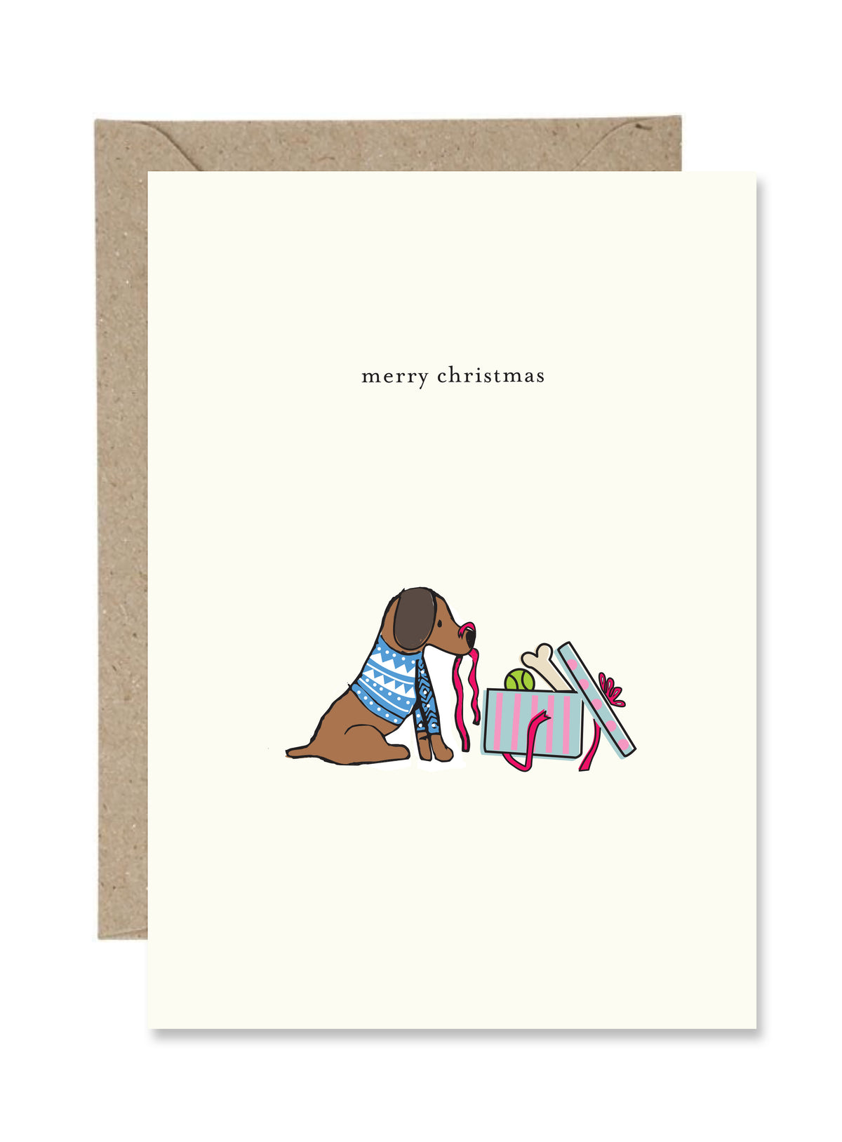 Merry Christmas Dog &amp; Present