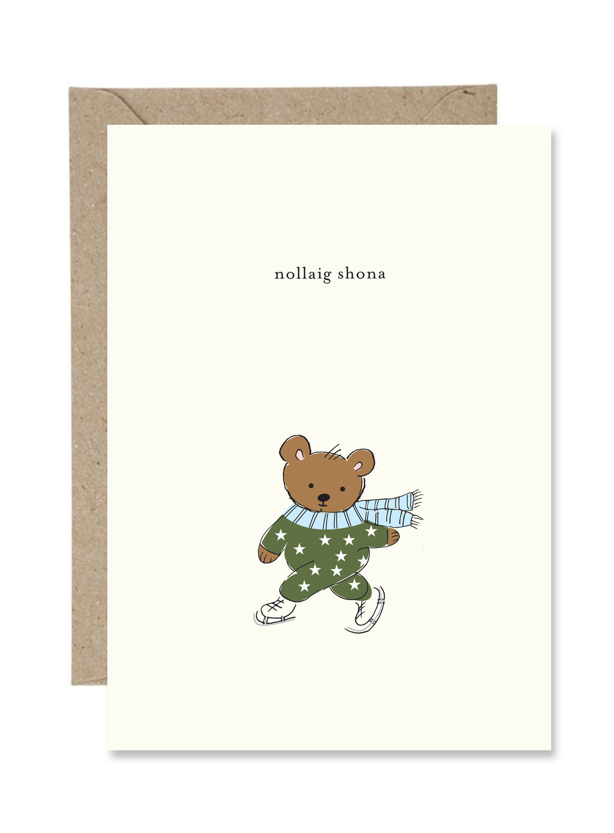 Nollaig Shona Ice Skating Bear