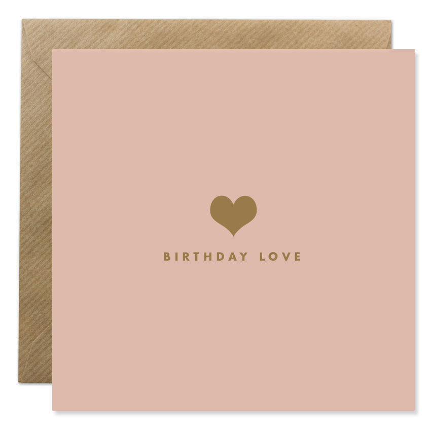 Birthday Love - Gold Foil