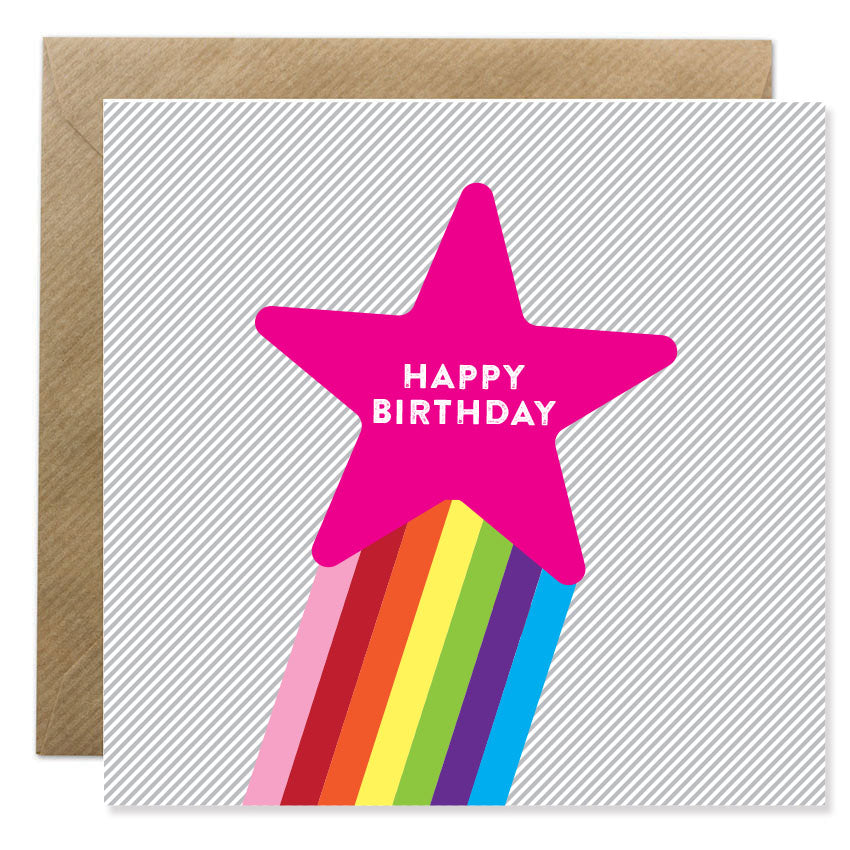 Happy Birthday Rainbow Star