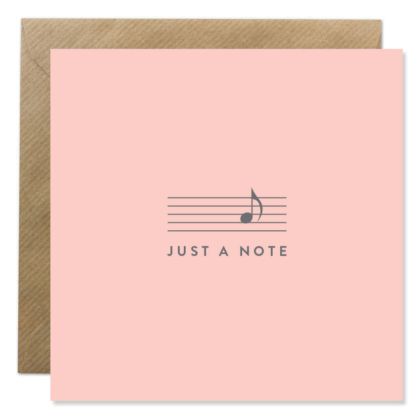 Just A Note Blush Pink