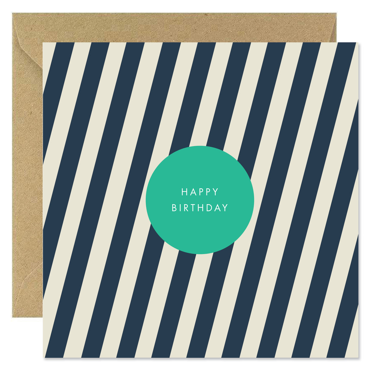 Happy Birthday Navy Stripes Boxfresh